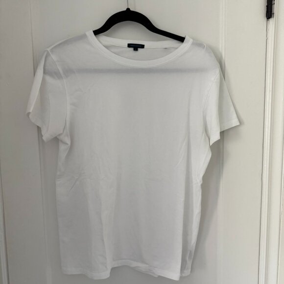 Patrick Assaraf - Lightweight Pima Cotton Classic T-Shirt - White - Large - Picture 2 of 2